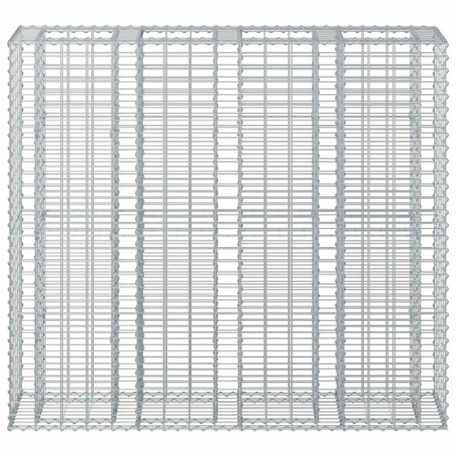  Gabion emelt ágy 2 pcs Ezüst 170 x 50 x 150 cm Horganyzott acél