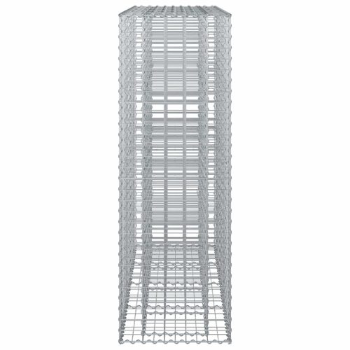  Gabion emelt ágy 2 pcs Ezüst 170 x 50 x 150 cm Horganyzott acél