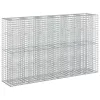  Gabion emelt ágy 3 pcs Ezüst 250 x 50 x 150 cm Horganyzott acél