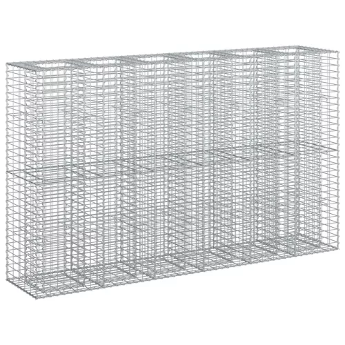  Gabion emelt ágy 3 pcs Ezüst 250 x 50 x 150 cm Horganyzott acél