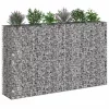 Gabion emelt ágy 3 pcs Ezüst 250 x 50 x 150 cm Horganyzott acél