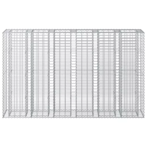  Gabion emelt ágy 3 pcs Ezüst 250 x 50 x 150 cm Horganyzott acél