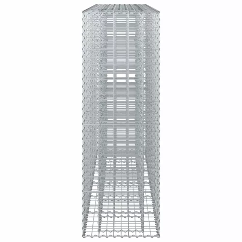  Gabion emelt ágy 3 pcs Ezüst 250 x 50 x 150 cm Horganyzott acél