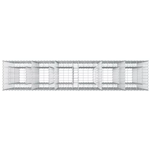  Gabion emelt ágy 3 pcs Ezüst 250 x 50 x 150 cm Horganyzott acél