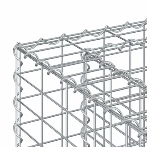  Gabion emelt ágy 3 pcs Ezüst 250 x 50 x 150 cm Horganyzott acél