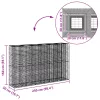  Gabion emelt ágy 3 pcs Ezüst 250 x 50 x 150 cm Horganyzott acél