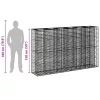  Gabion emelt ágy 3 pcs Ezüst 250 x 50 x 150 cm Horganyzott acél