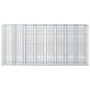  Gabion emelt ágy 4 pcs Ezüst 330 x 50 x 150 cm Horganyzott acél