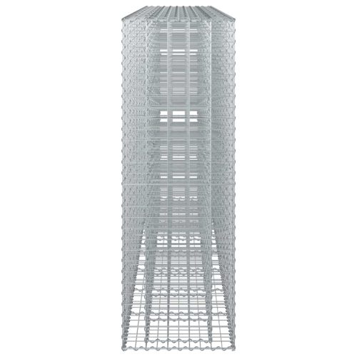  Gabion emelt ágy 4 pcs Ezüst 330 x 50 x 150 cm Horganyzott acél