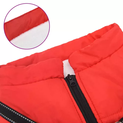  Kutya Kabát hámmal Piros 3XL Terepmintás gyapjú és poliészter
