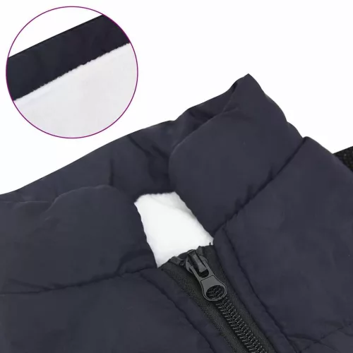  Kutya Kabát hámmal Sötétkék S Terepmintás gyapjú és poliészter
