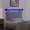  Függesztett ágyfej LED fényekkel Tópszínű Szövet