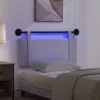  Függesztett ágyfej LED fényekkel Felhőszürke Szövet