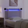  Függesztett ágyfej LED fényekkel Tópszínű Szövet