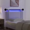  Függesztett ágyfej LED fényekkel Fehér Szövet