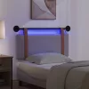  Függesztett ágyfej LED fényekkel Tópszínű Antik PU