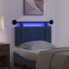  Függesztett ágyfej LED fényekkel Kék Bársony