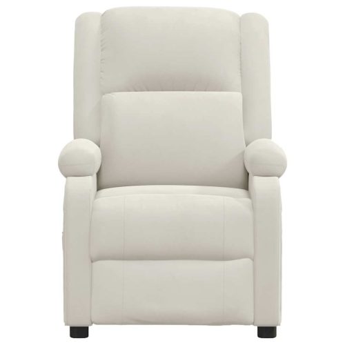  krémszínű bársony masszázsfotel