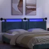  Függesztett ágyfej LED fényekkel Kék Bársony
