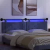  Függesztett ágyfej LED fényekkel Rendőrségi kék Bársony