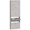  betonszürke szerelt fa cipőszekrény 59 x 17 x 169 cm