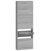  szürke sonoma színű szerelt fa cipősszekrény 59 x 17 x 169 cm