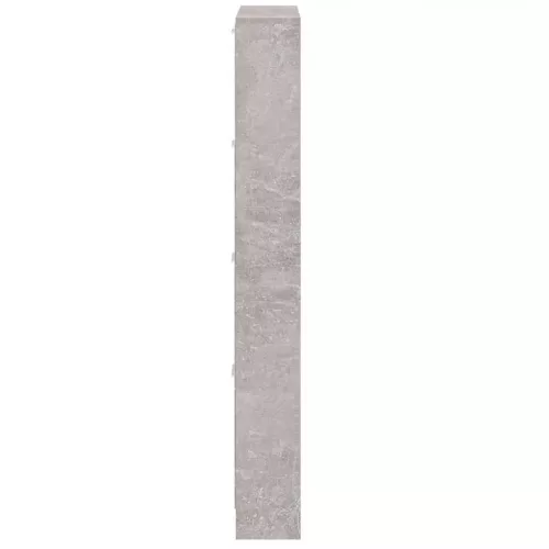  betonszürke szerelt fa cipőszekrény 59x17x150 cm