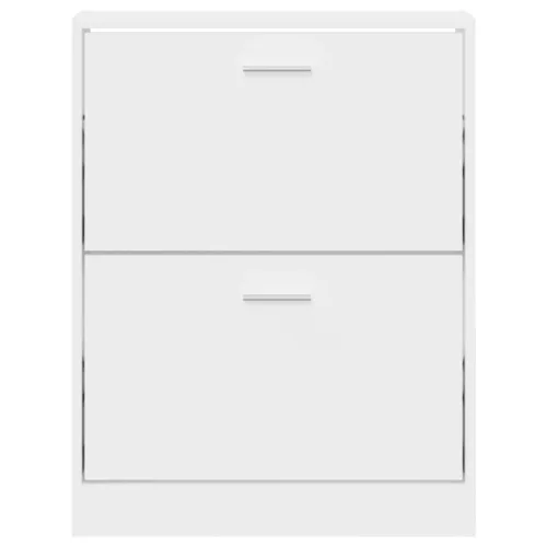  fehér szerelt fa cipősszekrény 59x17x81 cm