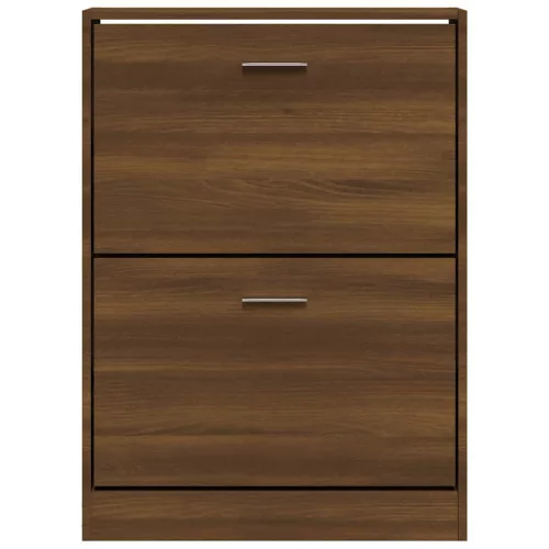  barna tölgyszínű szerelt fa cipősszekrény 59x17x81 cm