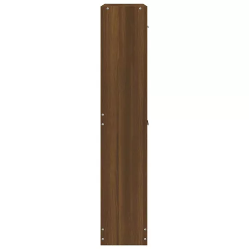  barna tölgyszínű szerelt fa cipősszekrény 59x17x81 cm
