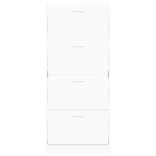  fehér szerelt fa cipősszekrény 63x24x147 cm