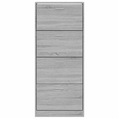  szürke sonoma színű szerelt fa cipősszekrény 63x24x147 cm