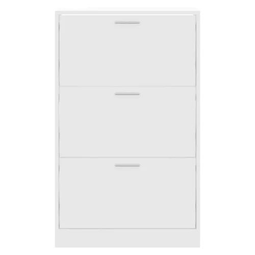  fehér szerelt fa cipősszekrény 63x24x103 vcm