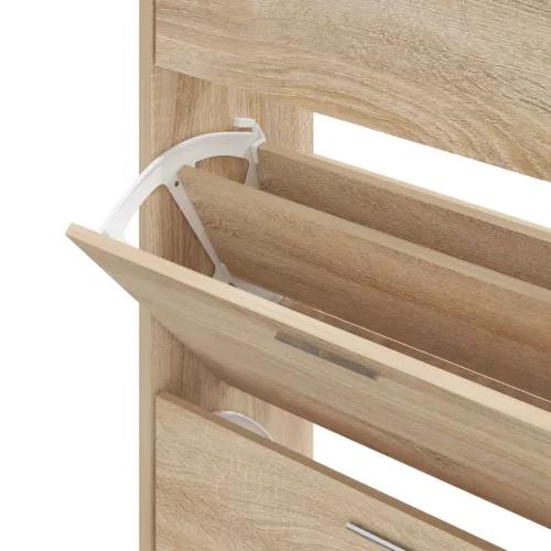  sonoma tölgy színű szerelt fa cipőszekrény 63x24x103 cm