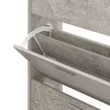  betonszürke szerelt fa cipőszekrény 63x24x103 cm