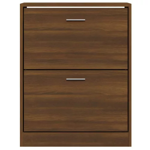  barna tölgyszínű szerelt fa cipősszekrény 63x24x81 cm