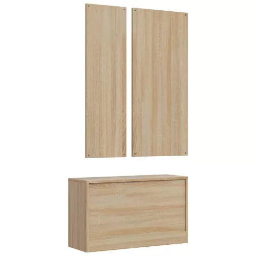  3 az 1-ben cipősszekrény szett sonoma tölgyfa mintával