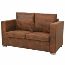 VID 2 személyes antik bőrhatású kanapé