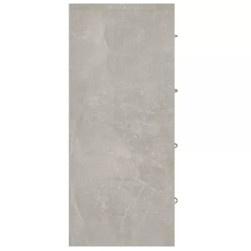  betonszürke tálalószekrény 4 fiókkal 60 x 30,5 x 71 cm