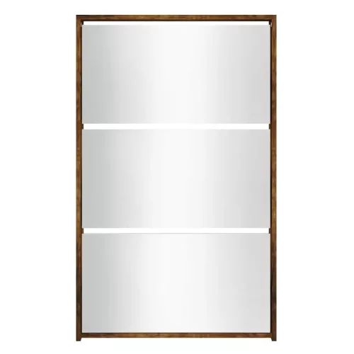  füstös tölgy 3 szintes cipőszekrény tükörrel 63 x 17 x 102,5 cm