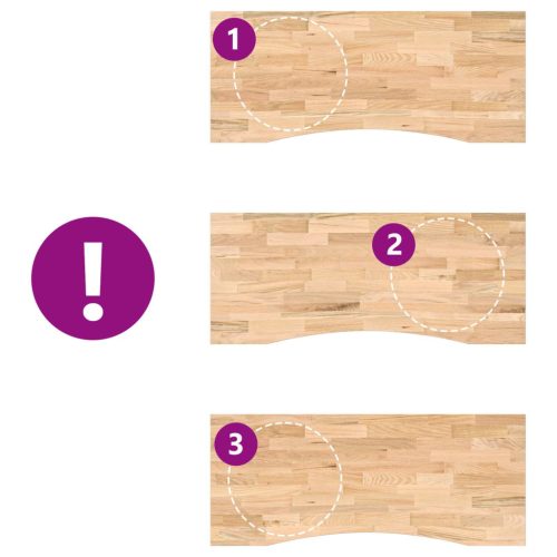  Asztal Fekete és természetes 120 x 60 cm Tömör Tölgyfa