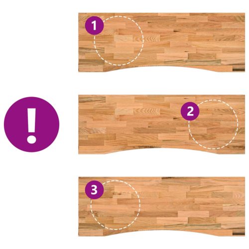  Asztal Fekete és Világosbarna 140 x 60 cm Tömör Tölgyfa