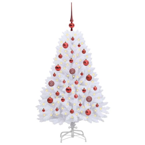  Műanyag Hajtogatós Karácsonyfa Fehér 120 cm PVC és Acél