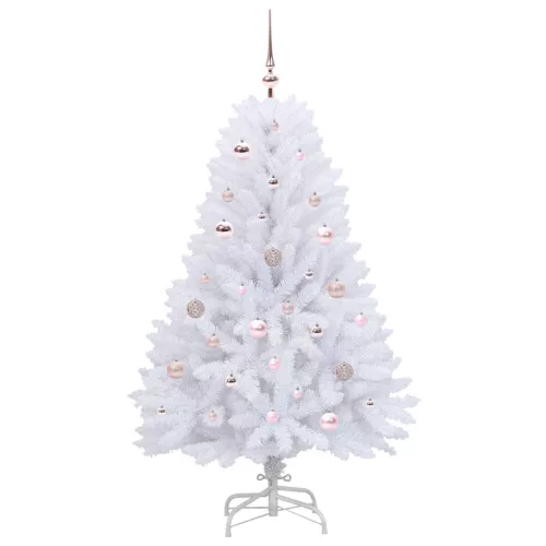  Műanyag Hajtogatós Karácsonyfa Fehér 150 cm PVC és Acél