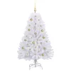  Műanyag Hajtogatós Karácsonyfa Fehér 150 cm PVC és Acél