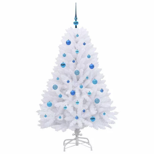  Műanyag Hajtogatós Karácsonyfa Fehér 150 cm PVC és Acél