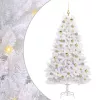  Műanyag Hajtogatós Karácsonyfa Fehér 180 cm PVC és Acél