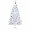  Műanyag Hajtogatós Karácsonyfa Fehér 210 cm PVC és Acél