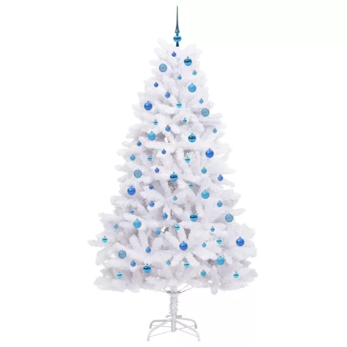  Műanyag Hajtogatós Karácsonyfa Fehér 210 cm PVC és Acél