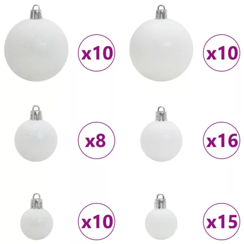  Műanyag Hajtogatós Karácsonyfa Fehér 270 cm PVC és Acél